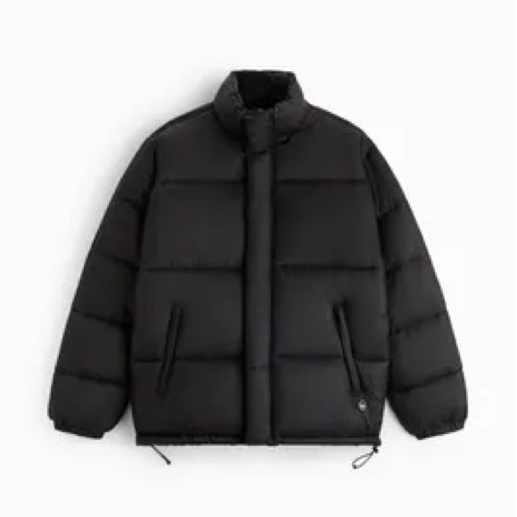 Zara black quilted puffer jacket NWT - Picture 4 of 5